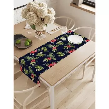 Дорожка на стол «Ветка с ягодами», оксфорд, размер 40х145 см