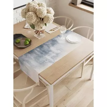 Дорожка на стол «Слияние воды и берега», оксфорд, размер 40х145 см