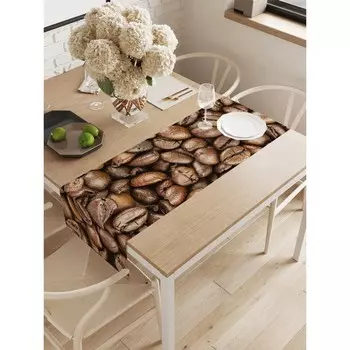 Дорожка на стол «Кофейные зерна», оксфорд, размер 40х145 см