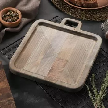 Доска деревянная для подачи «Авторская», с ручкой, 24281,8 см, берёза