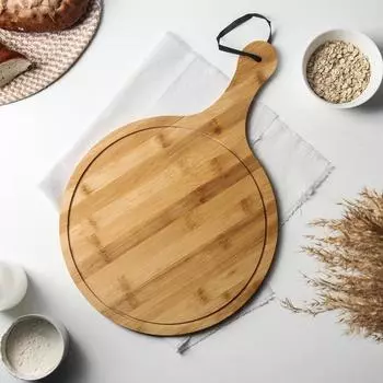 Доска для подачи круглая «Бамбук», 44×29 см