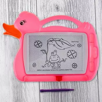 Доска для рисования магнитная «Кря-кря» чёрная крошка, цвета МИКС