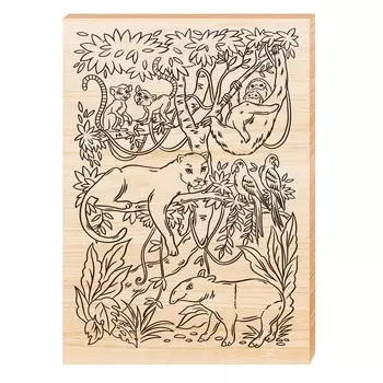 Доска для выжигания «Животные джунглей», А4, европодвес