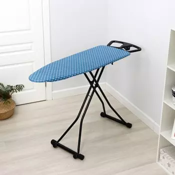Доска гладильная NIKA SPORT, 122×42 см, с колёсиками, регулируемая высота до 90 см