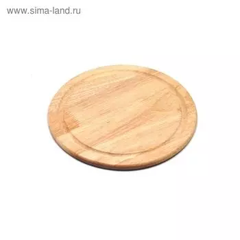 Доска кухонная, круглая, светлая