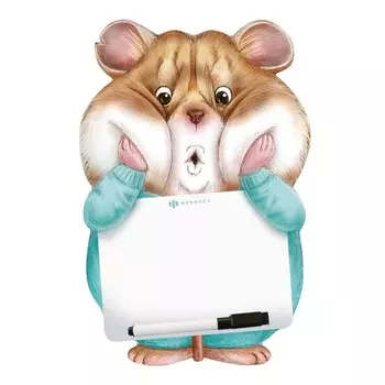 Доска магнитно-маркерная 180 х 270 мм , Феникс "Хомяк", с маркером-щеткой