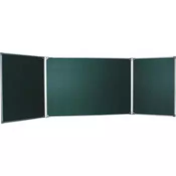 Доска магнитно-меловая 3-х элем 100х170/340 см зел BOARDSYS, в алюмин рамке ТЭ-340М