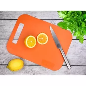 Доска разделочная 29,5 х 21,5 см, толщина 2,5мм Oursson, оранжевый