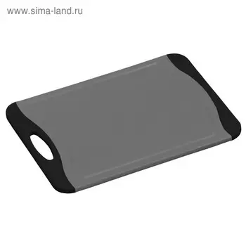 Доска разделочная 36.5250.9 см, пластик, серый/чёрный