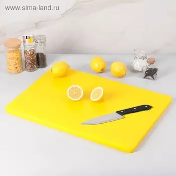 Доска профессиональная разделочная Hanna Knvell, 60401.8 см, жёлтая