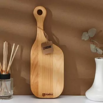 Доска разделочная деревянная Adelica, 30101,8 см, с шильдиком, пропитана минеральным маслом, берёза, в подарочной коробке