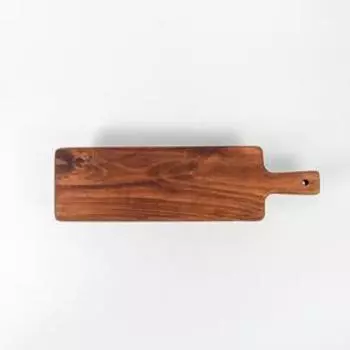 Доска разделочная деревянная, для подачи на ножках из натурального кедра Magistro, 3810.56.5 см, с ручкой, шоколадная