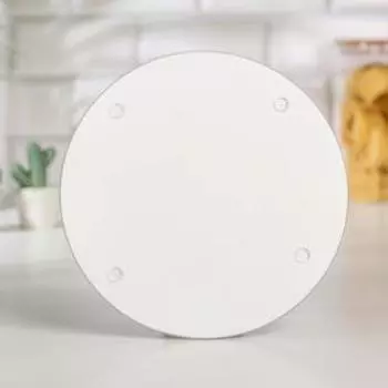 Доска разделочная стеклянная Доляна «Тюльпаны», d=20 см