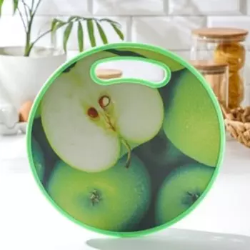 Доска разделочная Доляна «Яблоки», d=30 см