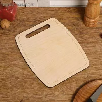 Доска разделочная двухсторонняя, бочковая, ручка вырез, 22180.6 см