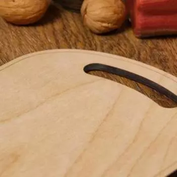 Доска разделочная двухсторонняя, цилиндровая, ручка вырез, 26180.6 см