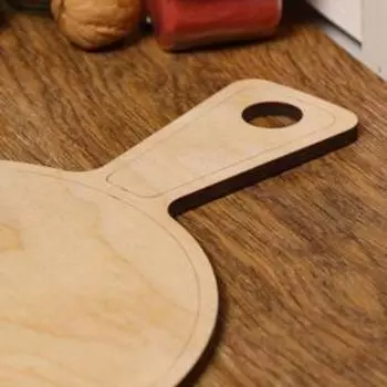 Доска разделочная двухсторонняя, круглая, с ручкой, 30200.6 см