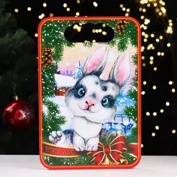 Доска разделочная "Год Кролика. Тепла", ламинация, дерево, 19х27,7 см