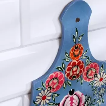 Доска разделочная, городецкая роспись, микс