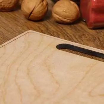 Доска разделочная и сервировочная двухсторонняя, прямоугольная, ручка вырез, 30200.6 см