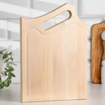 Доска разделочная и сервировочная "Модерника" с желобом для стока, ручкой, МАССИВ,28×20×2 см