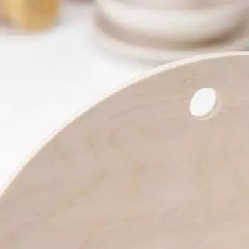 Доска разделочная круглая Доляна, d=30 см, берёза