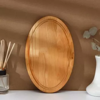 Доска разделочная деревянная Adelica «Овальная», 28181,8 см, пропитана минеральным маслом, берёза