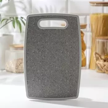 Доска разделочная Доляна «Гранит», прямоугольная, 3020 см, пластик, серая