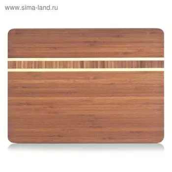 Доска разделочная, размер 34х25х1,6 см, бамбук
