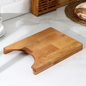 Доска разделочная с отделением под тарелку, 31223,8 см, берёза