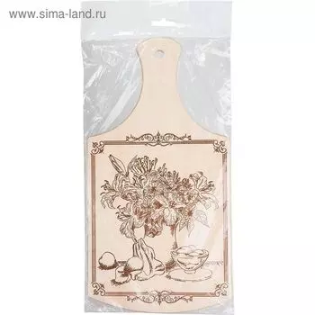 Доска разделочная, с ручкой «Букет»