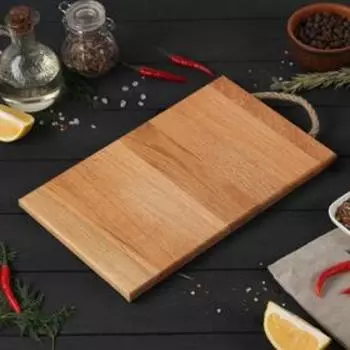 Доска разделочная деревянная с верёвочной ручкой Magistro, 29181,2 см, дуб