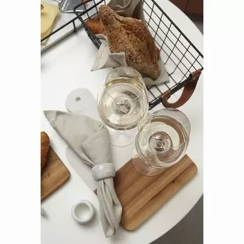 Доска сервировочная Liberty Jones Marm, белый мрамор/акация, 21.5х33.5 см