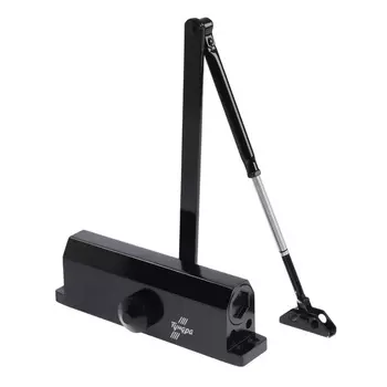 Доводчик дверей ТУНДРА d=150BL, до 150 кг, черный