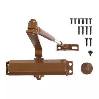 Доводчик дверной АЛЛЮР COMFORT ДД 165/3-4 A-C, морозостойкий, до 100 кг, коричневый