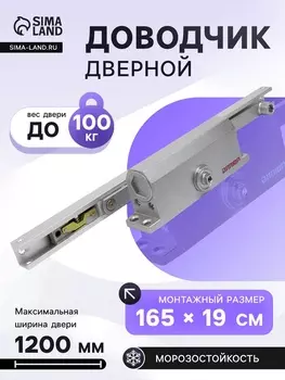 Доводчик дверной АЛЛЮР COMFORT ДД 168/3-4 AH-S, морозостойкий, до 100 кг, серебро