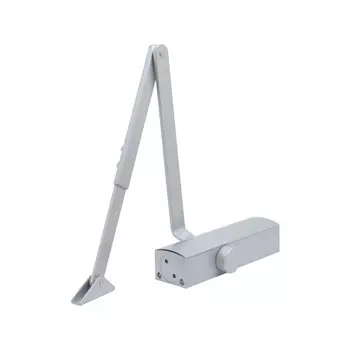 Доводчик дверной БУЛАТ PROFI ДД 802/3 А-S, 40-90 кг, морозостойкий, серебро