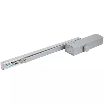 Доводчик дверной БУЛАТ PROFI ДД 802/5 BH-S, скользящая тяга, 25-120 кг, морозостойкий, серебро 102
