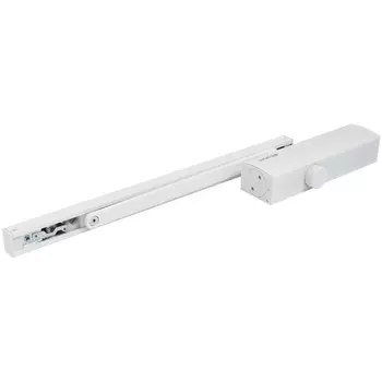 Доводчик дверной БУЛАТ PROFI ДД 802/5 BH-W, скользящая тяга, 25-120 кг, морозостойкий, белый