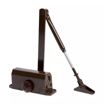 Доводчик дверной ТУНДРА d=40BR, до 40 кг, коричневый