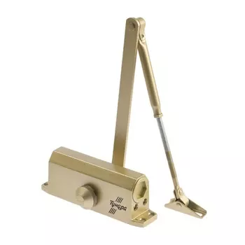 Доводчик дверной ТУНДРА d=60GP, до 60 кг, цвет золото