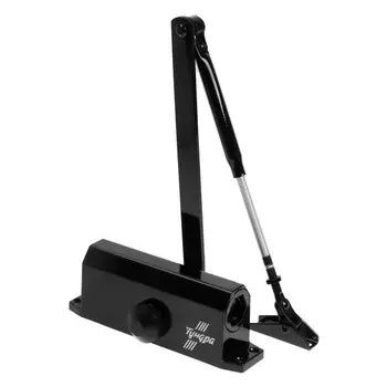 Доводчик дверной ТУНДРА d=60BL, от 35-50 кг, черный