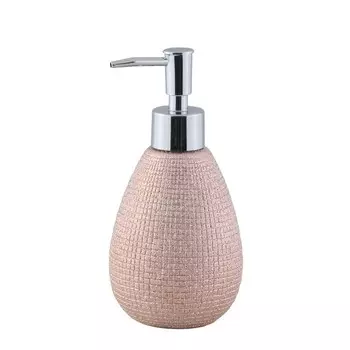 Дозатор Axentia Hollywood для жидкого мыла из керамики розовое золото 8,5х17 см, 300 мл