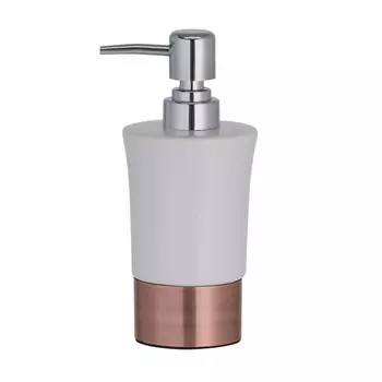 Дозатор Axentia Riga для жидкого мыла из белой керамики 8 см высота 18 см, объем 350 мл