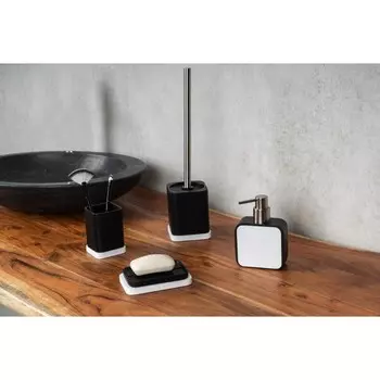 Дозатор для мыла, 14.5х10х5 см, чёрно-белый