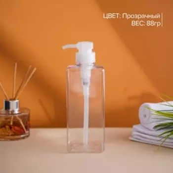 Дозатор для жидкого мыла Доляна, 700 мл, 6,520 см, цвет прозрачный