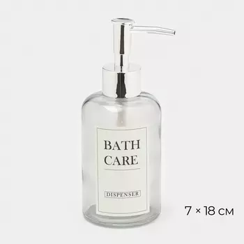 Дозатор для мыла, 300 мл, стекло, прозрачный