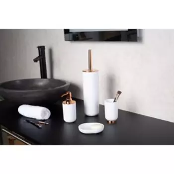 Дозатор для жидкого мыла Alba, цвет белый/медь