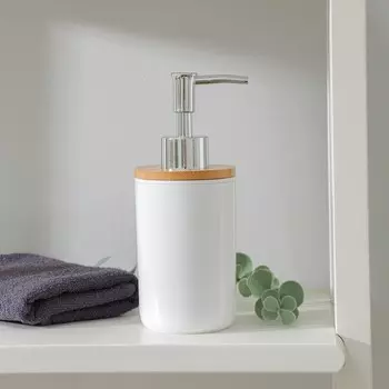 Дозатор для жидкого мыла «Бамбук», 320 мл, белый