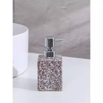 Дозатор для жидкого мыла Доляна «Гранит», 400 мл, цвет коричневый